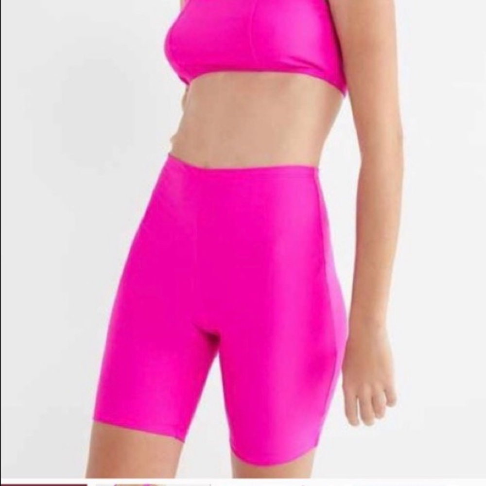 Motel neon pink shorts.